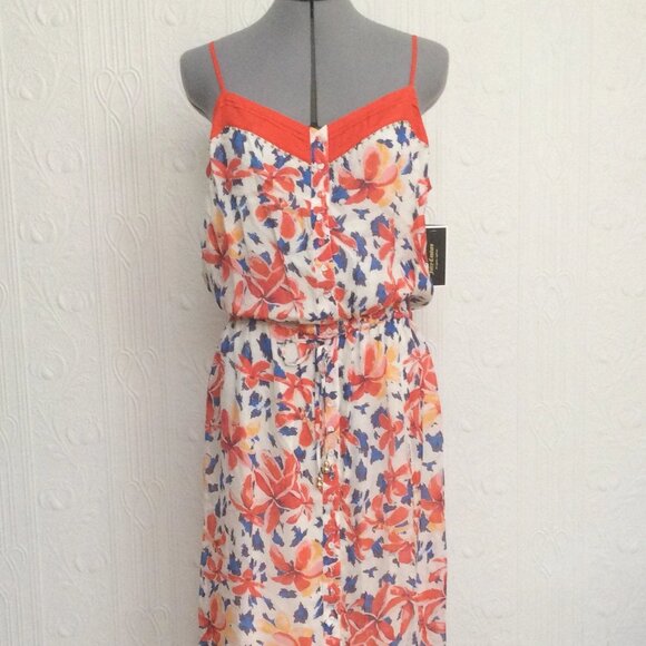 New with tags vintage Juicy Couture silk summer flower dress size 10 slip - Picture 1 of 3